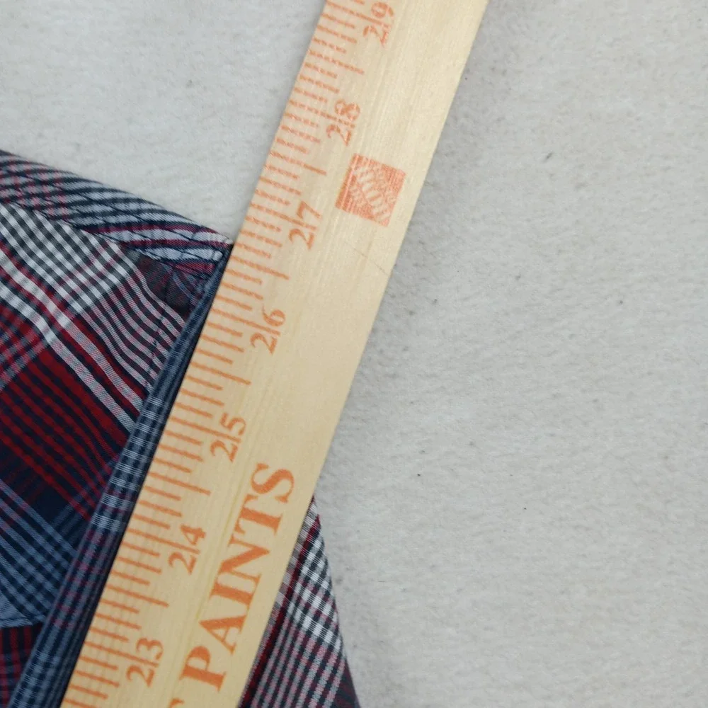 Levi's‎ Men's Pearl Snap Long Sleeve Western Plaid Shirt – Large